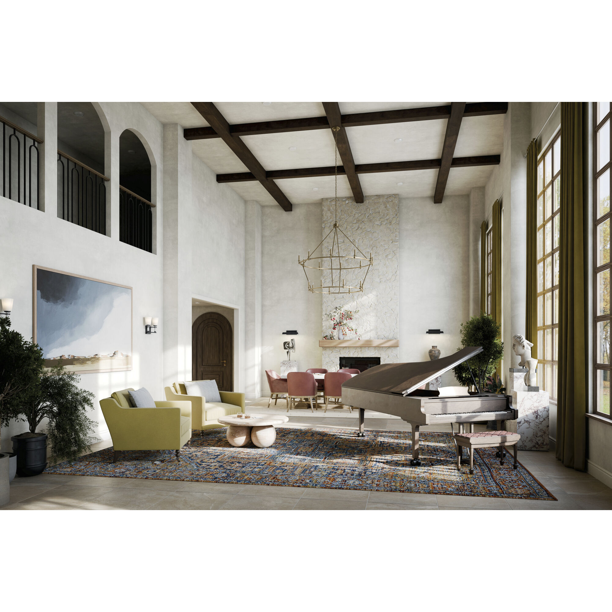 Carrick 18 Light Champagne Bronze Chandelier Ceiling Light, 2 Tier Large